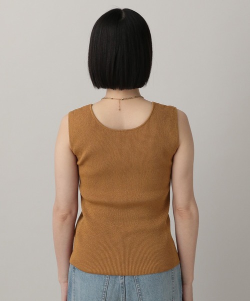 A part by(アパートバイ)の「ラメニットタンクトップ(タンクトップ・レディース・ライトベージュ/オレンジ/ライトブラウン/ホワイト系その他5・FREE)」の16枚目の写真