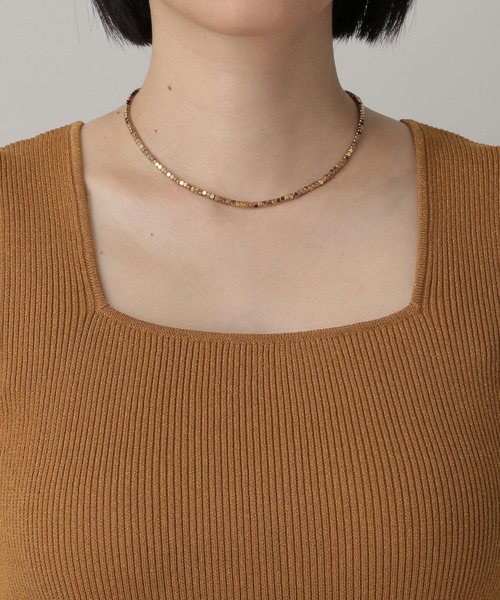 A part by(アパートバイ)の「ラメニットタンクトップ(タンクトップ・レディース・ライトベージュ/オレンジ/ライトブラウン/ホワイト系その他5・FREE)」の17枚目の写真