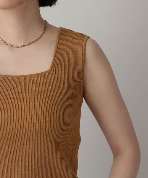 A part by(アパートバイ)の「ラメニットタンクトップ(タンクトップ・レディース・ライトベージュ/オレンジ/ライトブラウン/ホワイト系その他5・FREE)」の18枚目の写真