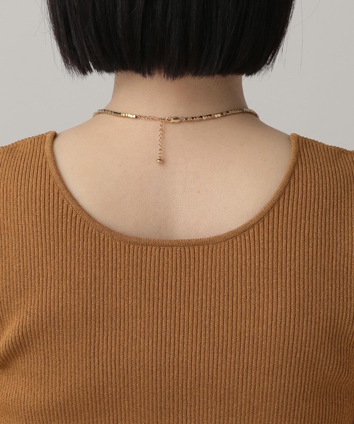 A part by(アパートバイ)の「ラメニットタンクトップ(タンクトップ・レディース・ライトベージュ/オレンジ/ライトブラウン/ホワイト系その他5・FREE)」の20枚目の写真