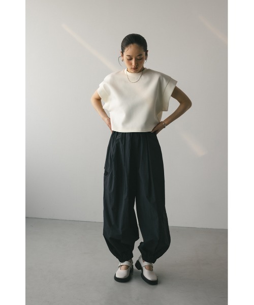 STYLEMIXER(スタイルミキサー)の「ダンボールカットトップ(Tシャツ/カットソー・レディース・ホワイト/ブラック/グレー・FREE)」の6枚目の写真