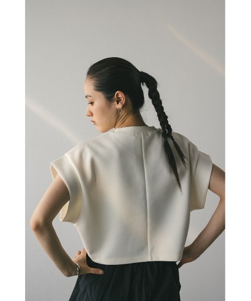 STYLEMIXER(スタイルミキサー)の「ダンボールカットトップ(Tシャツ/カットソー・レディース・ホワイト/ブラック/グレー・FREE)」の9枚目の写真