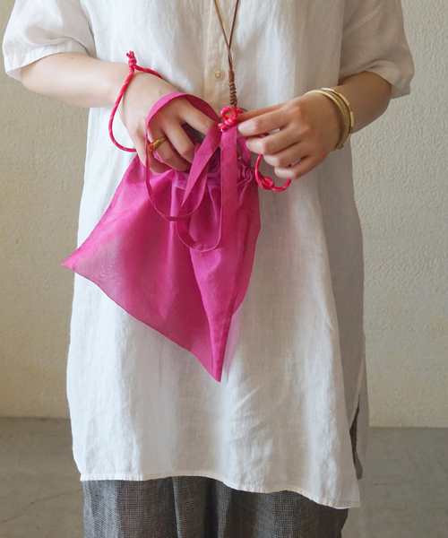 JOURNAL STANDARD LUXE(ジャーナルスタンダード ラックス)の「【Emma's】BAG(エコバッグ/サブバッグ・レディース・ブルー/ピンク/サックスブルー/カーキ・FREE)」の4枚目の写真