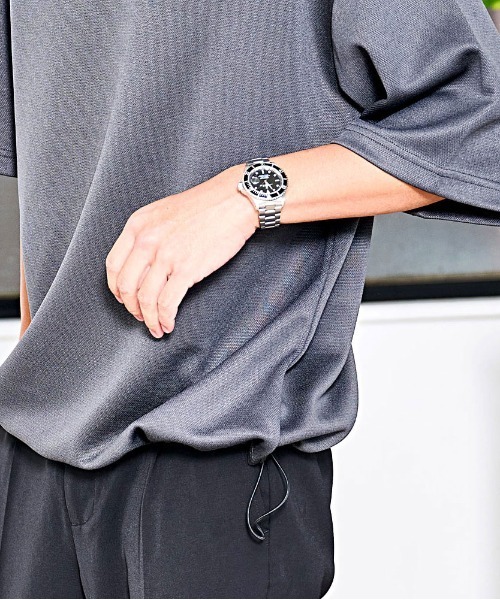 CavariA（キャバリア）の「『CavariA/キャバリア』Vネックドローコード付き半袖TEE（Tシャツ/カットソー・メンズ・ブラック/サックスブルー/チャコール/ホワイト・L/M）」の16枚目の写真