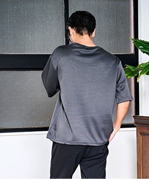 CavariA（キャバリア）の「『CavariA/キャバリア』Vネックドローコード付き半袖TEE（Tシャツ/カットソー・メンズ・ブラック/サックスブルー/チャコール/ホワイト・L/M）」の17枚目の写真