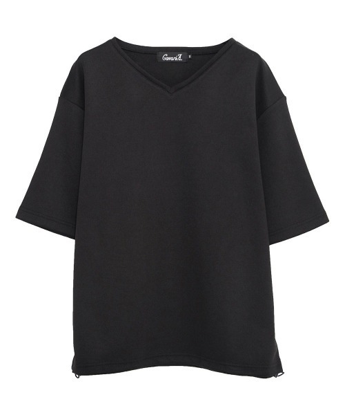 CavariA（キャバリア）の「『CavariA/キャバリア』Vネックドローコード付き半袖TEE（Tシャツ/カットソー・メンズ・ブラック/サックスブルー/チャコール/ホワイト・L/M）」の21枚目の写真