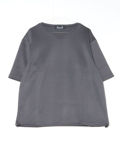 CavariA（キャバリア）の「『CavariA/キャバリア』Vネックドローコード付き半袖TEE（Tシャツ/カットソー・メンズ・ブラック/サックスブルー/チャコール/ホワイト・L/M）」の8枚目の写真