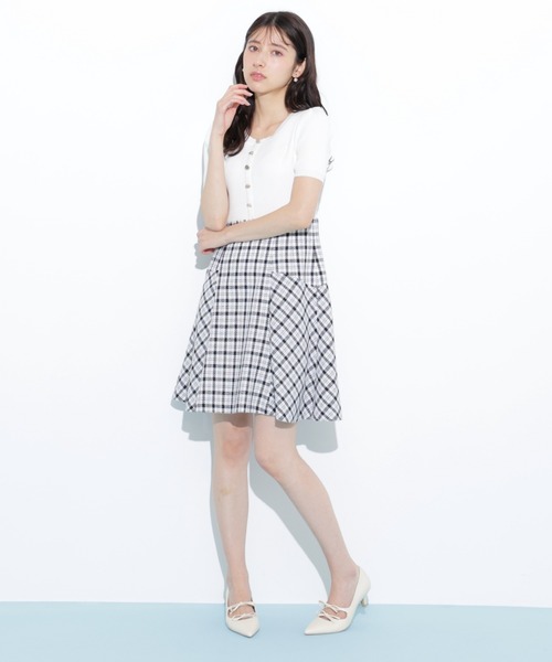 JILL by JILL STUART(ジルバイジルスチュアート)の「◇チェックドッキングミニワンピース(ワンピース・レディース・ホワイト/ピンク/ブラック・FREE)」の22枚目の写真