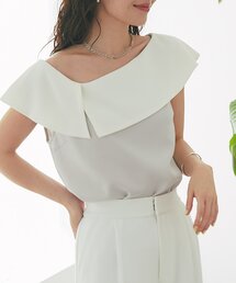 La boutique BonBon | アシメビッグカラーブラウス(シャツ/ブラウス)