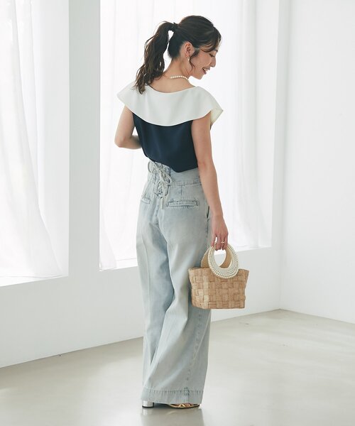 アシメビッグカラーブラウス（シャツ/ブラウス）｜La boutique