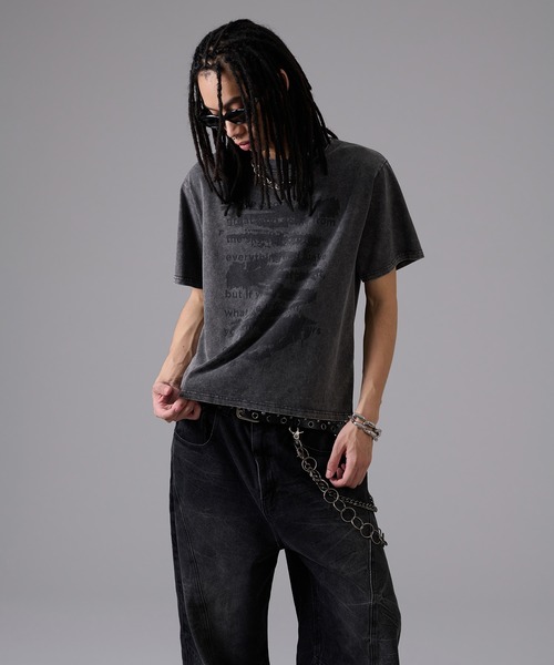 ANDER HUNK(アンダーハンク)の「Word Destroy Gpaphic T-shirt / ワードデストロイグラフィックTシャツ(Tシャツ/カットソー・メンズ・ブラウン/グレー/ブラック・MEDIUM/LARGE)」の19枚目の写真