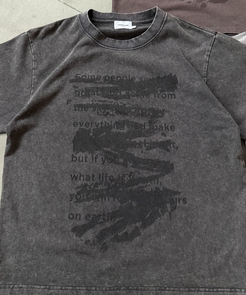 ANDER HUNK(アンダーハンク)の「Word Destroy Gpaphic T-shirt / ワードデストロイグラフィックTシャツ(Tシャツ/カットソー・メンズ・ブラウン/グレー/ブラック・MEDIUM/LARGE)」の15枚目の写真