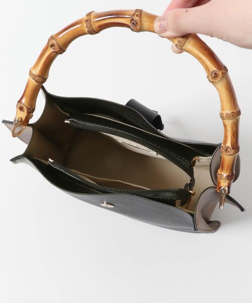 RODE SKO(ロデスコ)の「バンブーワンハンドルバッグ(ハンドバッグ・レディース・ブラック/オフホワイト/グレー・ONE)」の6枚目の写真