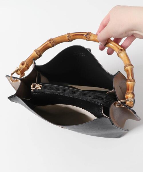 RODE SKO(ロデスコ)の「バンブーワンハンドルバッグ(ハンドバッグ・レディース・ブラック/オフホワイト/グレー・ONE)」の7枚目の写真