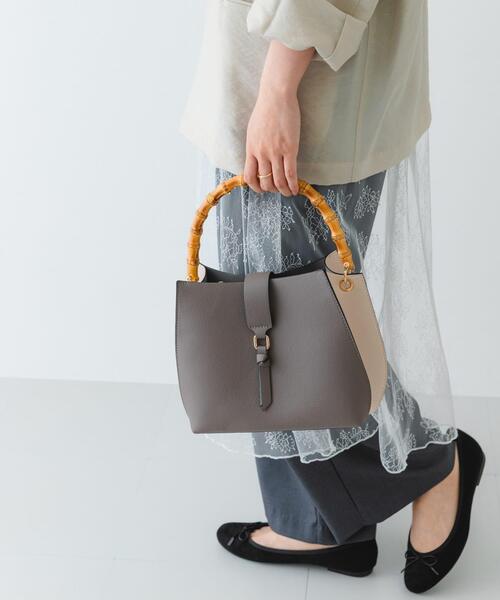 RODE SKO(ロデスコ)の「バンブーワンハンドルバッグ(ハンドバッグ・レディース・ブラック/オフホワイト/グレー・ONE)」の8枚目の写真