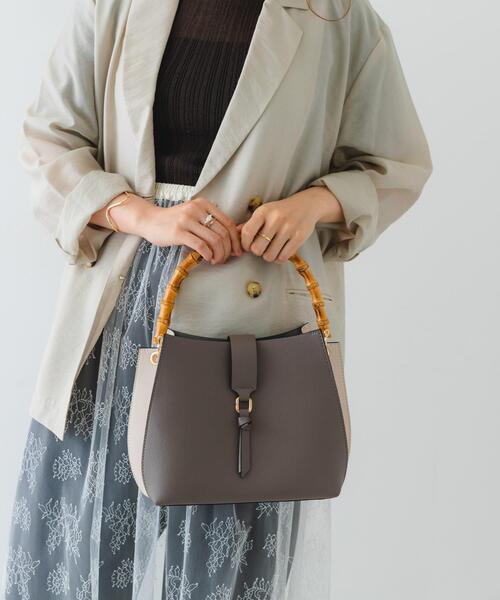 RODE SKO(ロデスコ)の「バンブーワンハンドルバッグ(ハンドバッグ・レディース・ブラック/オフホワイト/グレー・ONE)」の9枚目の写真