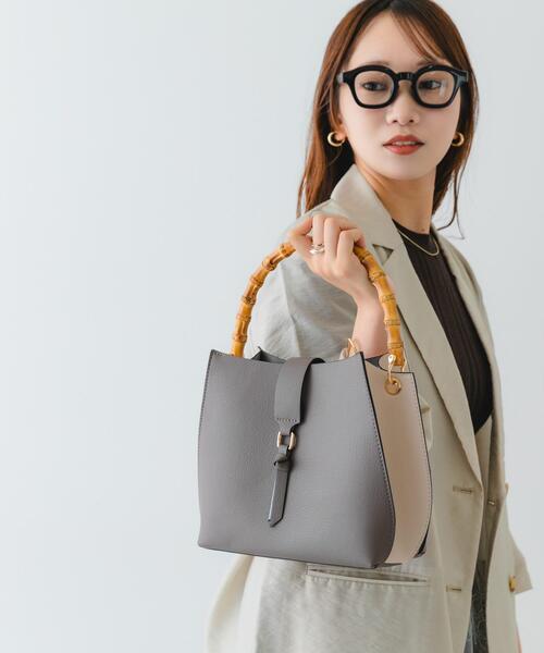 RODE SKO(ロデスコ)の「バンブーワンハンドルバッグ(ハンドバッグ・レディース・ブラック/オフホワイト/グレー・ONE)」の10枚目の写真