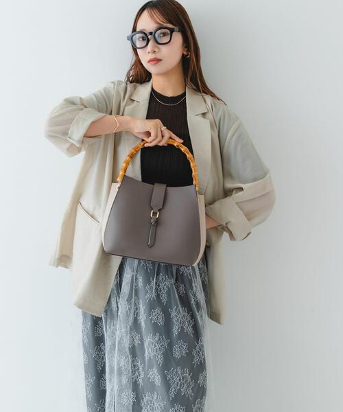 RODE SKO(ロデスコ)の「バンブーワンハンドルバッグ(ハンドバッグ・レディース・ブラック/オフホワイト/グレー・ONE)」の11枚目の写真