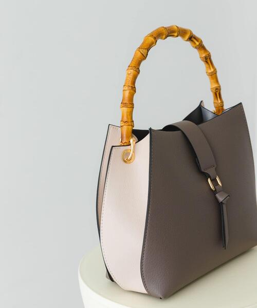 RODE SKO(ロデスコ)の「バンブーワンハンドルバッグ(ハンドバッグ・レディース・ブラック/オフホワイト/グレー・ONE)」の16枚目の写真