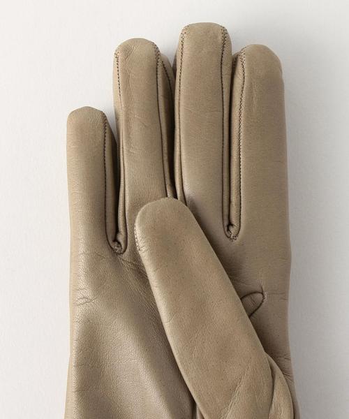 UNITED ARROWS（ユナイテッドアローズ）の「＜GARA GLOVE＞NAPPA MID15AW グローブ◆（手袋・レディース・ブラック/グレー/ブラウン/ピンク/ネイビー・7h）」の8枚目の写真