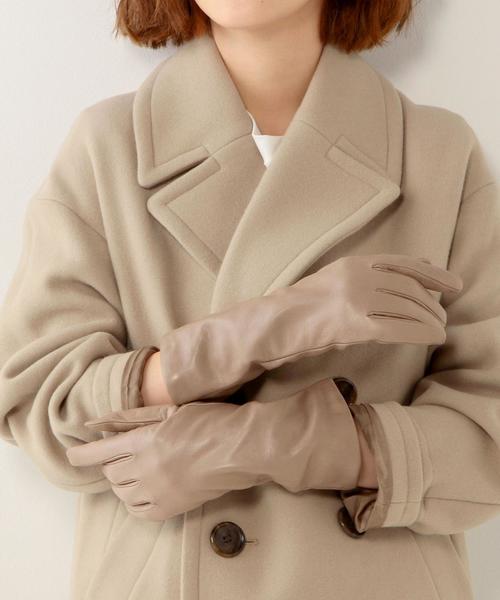 UNITED ARROWS（ユナイテッドアローズ）の「＜GARA GLOVE＞NAPPA MID15AW グローブ◆（手袋・レディース・ブラック/グレー/ブラウン/ピンク/ネイビー・7h）」の10枚目の写真