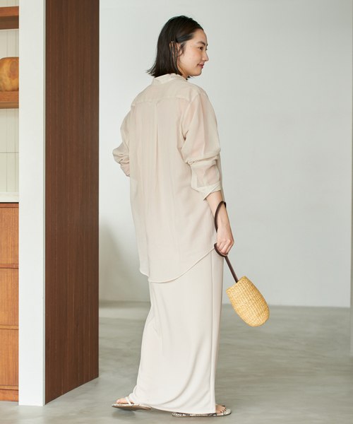 organdy sheer シャツ　Plage プラージュ　オーガンジーシャツ organdy sheer シャツ（シャツ/ブラウス）｜Plage（プラージュ