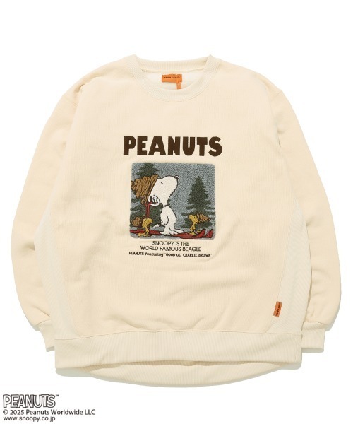 KRIFF MAYER Lady's Collection（クリフメイヤーレディースコレクション）の「サガラ刺繍スヌーピー裏起毛スウェット（スウェット・レディース・チャコール/パープル/レッド/カラフル/ナチュラル・MEDIUM/LARGE）」の12枚目の写真