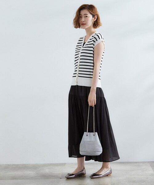 grove（グローブ）の「アソートチェーン巾着ショルダー（ショルダーバッグ・レディース・シルバー系その他5/ブラック系/シルバー・00）」の5枚目の写真