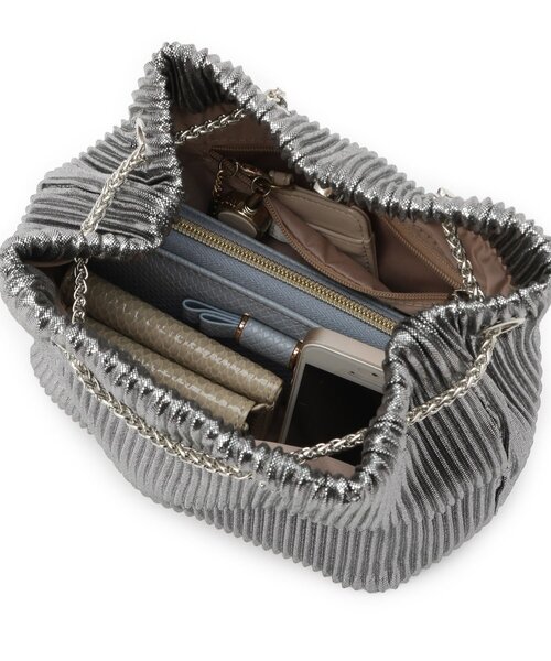 grove（グローブ）の「アソートチェーン巾着ショルダー（ショルダーバッグ・レディース・シルバー系その他5/ブラック系/シルバー・00）」の20枚目の写真