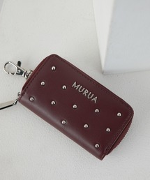 MURUA（ムルーア）の「MURUA(ムルーア)ナスカン付きラウンドファスナーキーケース スマートキー対応 MR-W1374 スタッズ（キーケース/キーアクセサリー）」