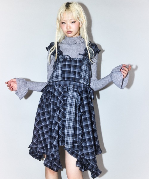 FRILL CHECK MINI ワンピース（ワンピース）｜Candy Stripper