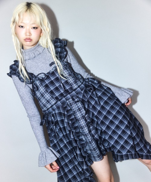 FRILL CHECK MINI ワンピース（ワンピース）｜Candy Stripper