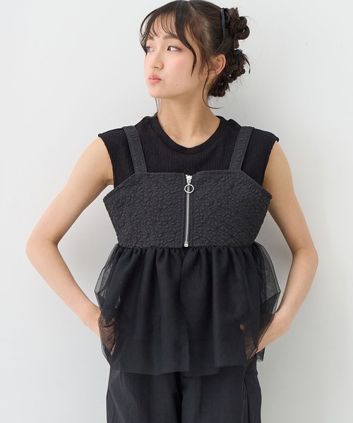 新品タグ付き 2点セット PGG ノースリーブポロシャツ スカート サイズ0※C XSサイズあり【Glossy/グロッシー】襟付き/ ノースリーブ