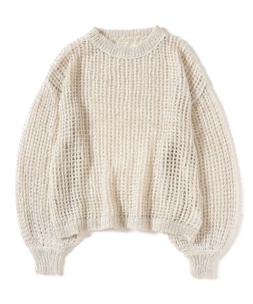 B:MING by BEAMS(ビーミングバイビームス)の「シアー ラメニット(ニット/セーター・レディース・パープル系その他4/ホワイト系その他5/グレー・ONE SIZE)」の19枚目の写真