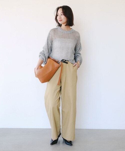 B:MING by BEAMS(ビーミングバイビームス)の「シアー ラメニット(ニット/セーター・レディース・パープル系その他4/ホワイト系その他5/グレー・ONE SIZE)」の15枚目の写真