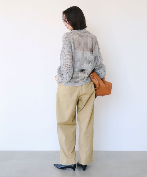 B:MING by BEAMS(ビーミングバイビームス)の「シアー ラメニット(ニット/セーター・レディース・パープル系その他4/ホワイト系その他5/グレー・ONE SIZE)」の14枚目の写真