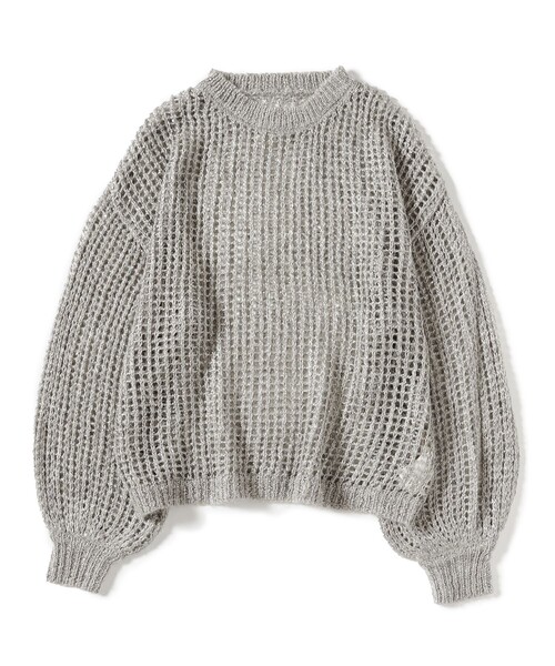 B:MING by BEAMS(ビーミングバイビームス)の「シアー ラメニット(ニット/セーター・レディース・パープル系その他4/ホワイト系その他5/グレー・ONE SIZE)」の12枚目の写真