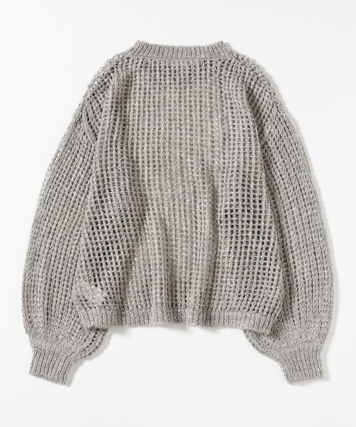 B:MING by BEAMS(ビーミングバイビームス)の「シアー ラメニット(ニット/セーター・レディース・パープル系その他4/ホワイト系その他5/グレー・ONE SIZE)」の11枚目の写真