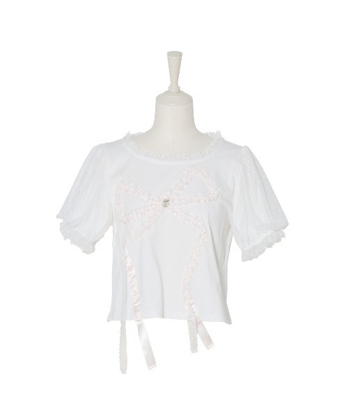 Hug me ribbon puff T-shirt（Tシャツ/カットソー）｜mellfy memory