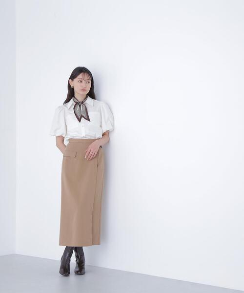 NATURAL BEAUTY BASIC(ナチュラルビューティーベーシック)の「◇スカーフ付バルーンスリーブシャツ(シャツ/ブラウス・レディース・オフホワイト/ワイン/ネイビー・FREE)」の5枚目の写真