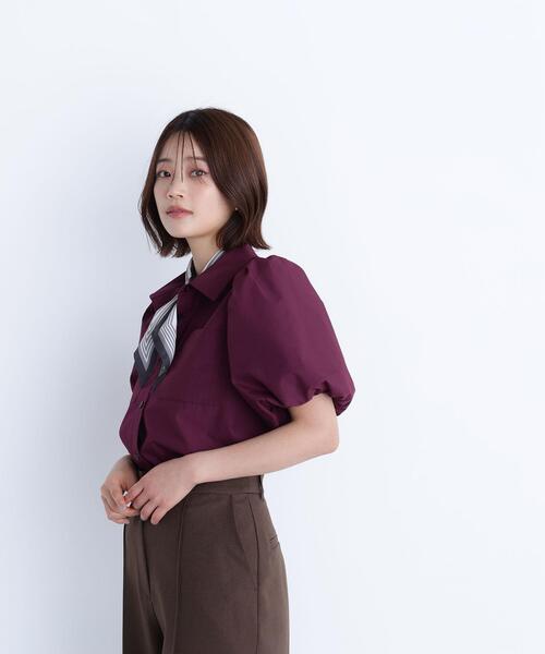 NATURAL BEAUTY BASIC(ナチュラルビューティーベーシック)の「◇スカーフ付バルーンスリーブシャツ(シャツ/ブラウス・レディース・オフホワイト/ワイン/ネイビー・FREE)」の15枚目の写真