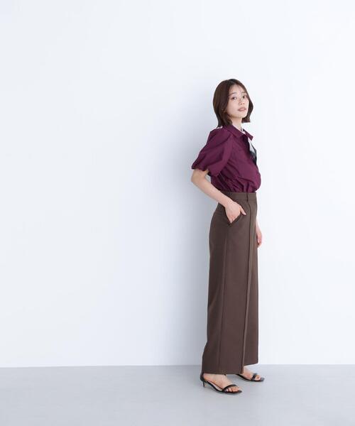 NATURAL BEAUTY BASIC(ナチュラルビューティーベーシック)の「◇スカーフ付バルーンスリーブシャツ(シャツ/ブラウス・レディース・オフホワイト/ワイン/ネイビー・FREE)」の18枚目の写真