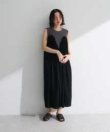 Sugar spoon | ・SUGAR SPOON ギャザーノースリーブワンピ(ワンピース)