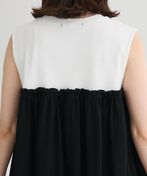 Sugar spoon（シュガースプーン）の「・SUGAR SPOON ギャザーノースリーブワンピ（ワンピース・レディース・カーキ/チャコールグレー/オフホワイト・FREE）」の11枚目の写真