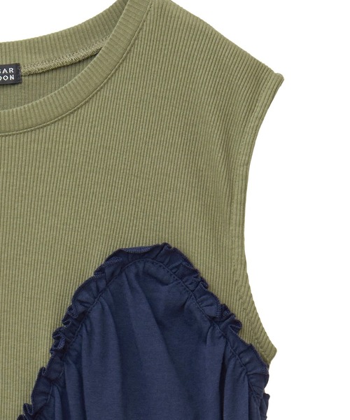 Sugar spoon（シュガースプーン）の「・SUGAR SPOON ギャザーノースリーブワンピ（ワンピース・レディース・カーキ/チャコールグレー/オフホワイト・FREE）」の22枚目の写真