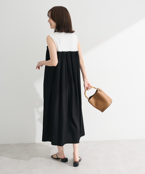 Sugar spoon（シュガースプーン）の「・SUGAR SPOON ギャザーノースリーブワンピ（ワンピース・レディース・カーキ/チャコールグレー/オフホワイト・FREE）」の9枚目の写真