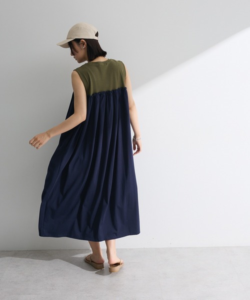 Sugar spoon（シュガースプーン）の「・SUGAR SPOON ギャザーノースリーブワンピ（ワンピース・レディース・カーキ/チャコールグレー/オフホワイト・FREE）」の15枚目の写真