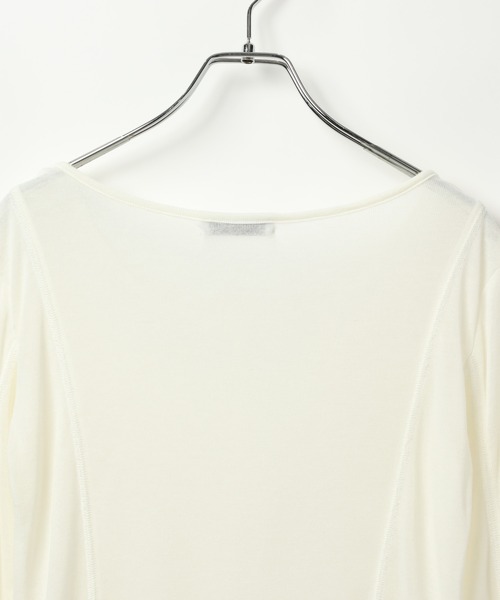 PAGEBOY（ページボーイ）の「アウトシームシアーロングスリーブ（Tシャツ/カットソー・レディース・オフホワイト/グレー/ブラック/マスタード/レッド・FREE）」の11枚目の写真