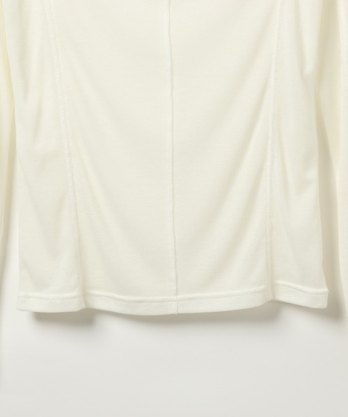 PAGEBOY（ページボーイ）の「アウトシームシアーロングスリーブ（Tシャツ/カットソー・レディース・オフホワイト/グレー/ブラック/マスタード/レッド・FREE）」の9枚目の写真