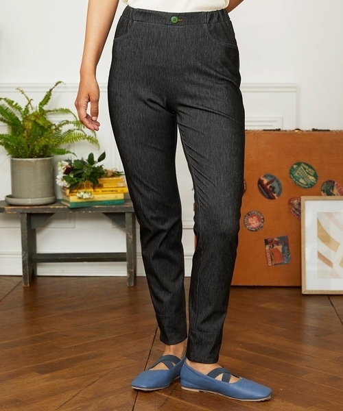 セール】幾何柄デニム風レギンスパンツ（その他パンツ）｜Jocomomola